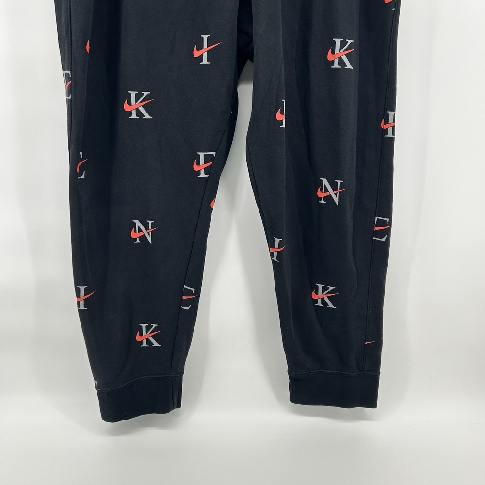 Nike Sportswear Club Fleece Joggers Mens 3XL Black Allover Print Tapered Sporty - Picture 3 of 14